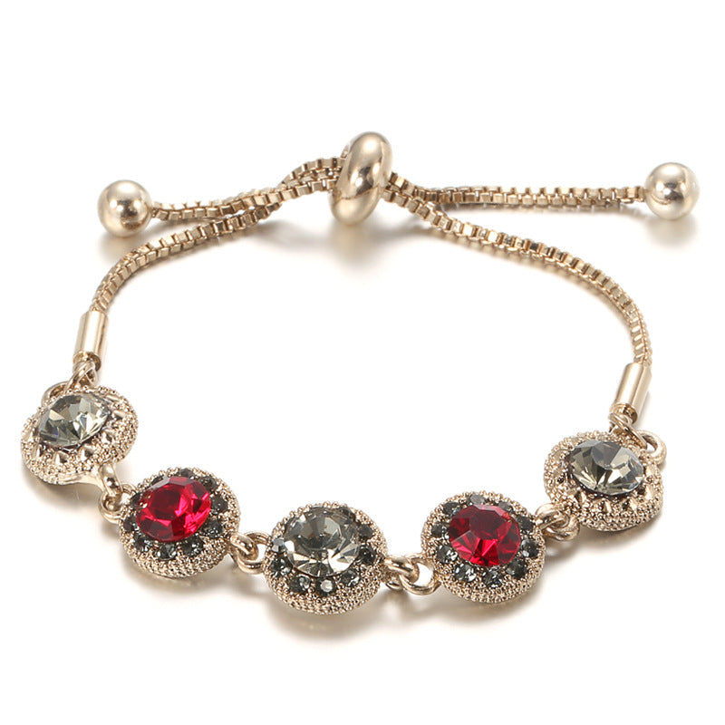 Wholesale Flower Diamond Alloy Bracelet